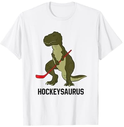 Hockey su ghiaccio Dinosauro Hockey Ragazzo Bambini Hockeysaurus Maglietta