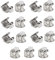 15 Pcs Glass Shelf Brackets Pegs Supports Glass Clamp Clip Holder with Dowel Pin for 5-9mm Thick