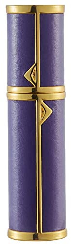 BRARIOS Refillable Portable Mini Perfume Atomiser for Travel, 5ml Luxury Empty Leakproof Pump Perfume Spray bottle Atomiser for Man and Woman (Violet(GD))
