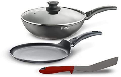Pintinox Energy Set Wok et crêpière et Spatule Série Up