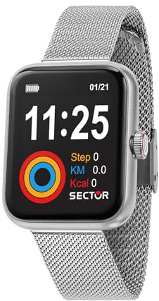 Sector Wristwatch Smartwatches Fashion Herren Mid-34316, Silber, 36.5mm, Armband
