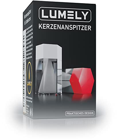 LUMELY Kerzenanspitzer für Stabkerzen, Spitzkerzen und Tafelkerzen von 10mm bis 27mm Durchmesser inkl. Auffangschale für Kerzenwachs in versch. Farben - Maße: 7,5 x 5 cm