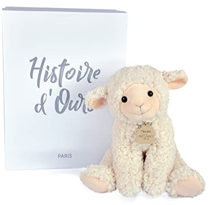 Histoire d'Ours HO3129 Plüschtier Lamm, 30 cm, naturfarben