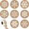 Weihnachtsaufkleber Rolle, Etiketten Aufkleber Weihnachten, 500 Stück Weihnachtsaufkleber Rund, Karte Geschenkbox Paket Siegeletikett, für DIY handgemachte Grußkarten, Pakete, Bonbontüten (braun)