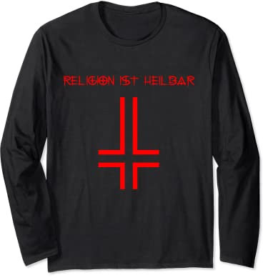 Religion Ist Heilbar, Verdrehtes Kreuz , Satan & Teufel Langarmshirt