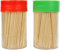 200 palitos redondos grandes de 6,5 cm, palillos de dientes de madera, para recoger dientes dentales, fiestas, buffet, aperitivos de canapé, barbacoa (200 palitos de cóctel)