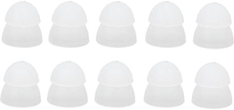 Hörgeräte Kuppeln, 10PCS Silikon Hörgerät Ohrstöpsel Ersatzkuppeln Doppellagige Geschlossene Basskuppel Universal Domes Ersatz Zubehör Pflege Ohrstück Offene Waschbar Atmungsaktiv Abnehmbare Weiß