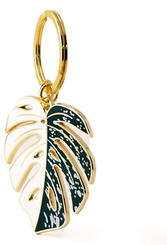 HAPPILY PLANTS Monstera Deliciosa Keyring, Plant Keyring