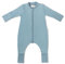 Hofbrucker Baby Schlafsack mit Füßen aus 100% Bio Baumwollfleece - Ganzjahres Schlafsack Babyschlafsack Frühling Herbst (Taubenblau, 98-104)