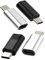 Lightning Mutter auf USB C Männlich Ladekabel Adapter (4 Pack) kompatibel für Samsung Huawei Xiaomi Pixel Ipad Pro iPhone Charger Kabel Klinke to Type C Stecker Ladegerät Zubehör Netzteil tpc