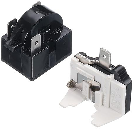 sourcing map Refrigerators PTC Starter Relay 3 Pin 4.7 Ohm Overload Protector 1/2HP for Fridges Beverage Freezers