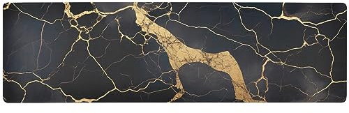 Black Marble Pattern Hot Pad Trivet 12x40 Inches Hot Pan Pad Heat Resistant Table Runner