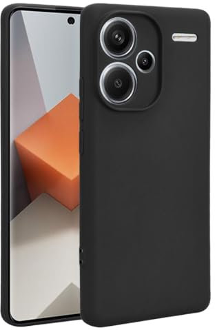 Afikyutu Cover per Xiaomi Redmi Note 13 Pro+ / Note 13 Pro Plus, Fibra di Carbonio Motivo Morbido Silicone Custodia Antiurto Fibra Bumper Sottile Leggero Protettiva Custodia-Nero