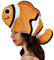 Fycar Clownfischmütze - Einheitsgröße, Orange, Meer, Nemo, Kinder, Kostümträger, Unisex-Erwachsene, Kinder und Jugendliche, männlich