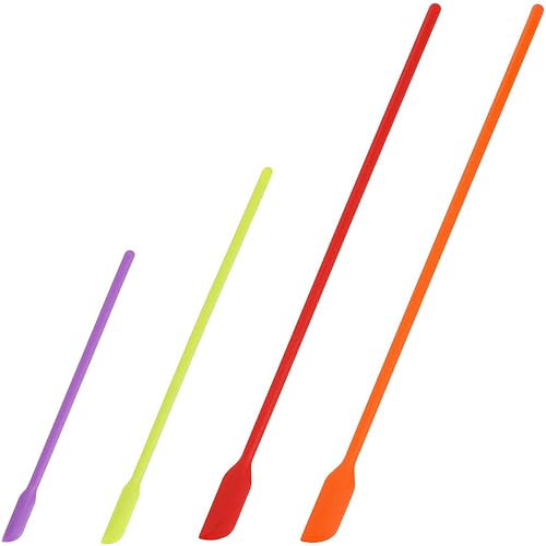 LZGOPE 4 Piece Mini Silicone Spatula for Cosmetic and Kitchen Jars, Heat Resistant, One Piece Seamless, Scraper Bottle Spatula for Cosmetic Narrow Neck Jars, Jam Jars, Narrow Neck Jars (Multi-Color)