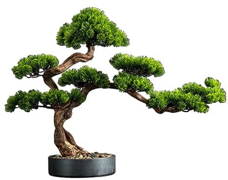XXAD553TY Bonsai Artificiel Simulation de pin de Bienvenue de Style Chinois, décorations de Salon, Plantes Vertes de Table, Faux Arbres, bonsaï Bonsai Artificiel Realiste(Size:80x93cm)