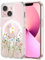 Unov Hülle Kompatibel mit iPhone 12 Mini iPhone 13 Mini Hülle klar Transparent Kompatibel mit Magsafe Geprägtes das Muster Stoßfest rutschfest Schlanke Schutzhülle (Blumen Blumenstrauß)
