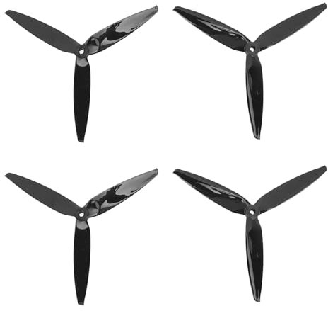 SPYMINNPOO 4PCS RC 3-Blatt-Propeller, Polycarbonat-Material 7040 FPV-Propeller mit 3 Blättern für 7 Zoll 8 Zoll FPV RC-Drohne (Black)