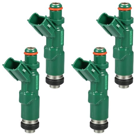 INFINAUTO Fuel Injector, Engine Fuel Injection Nozzle No.23209-21020 for TOYOTA Yaris Hatchback 1.5 2001-2005 Green, 4 Pcs