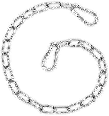 Kette Silber Metallkette Stahlkette Verlängerungskette Für Hängesessel Hängesessel Kette Hochleistungskette Zum Aufhängen Karabinern Verriegelung Bauernhoftore Kette Für Drinnen Draußen Hängematte