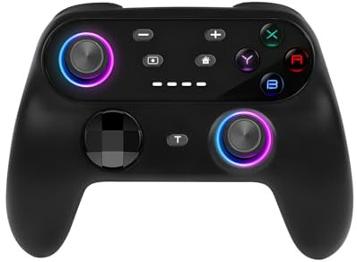 Lampelc Controller für Switch/OLED/Lite, Pro Controller, 9 LEDs Wireless Mit Turbo, 6-Achsen, Aufwachen, Gyroskop, SYNC, Makro und Screenshot