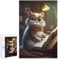 1000 Pieces Jigsaw Puzzle for Adults - Cat Playing Piano,Wonderful Music Inspirational Quote Jigsaw Puzzles for Family Activities Games Gift