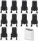 Curver 10-Pack Black Plastic Waterproof Touch Top Lids - Compatible with Flexible Bin Lid Catch & Suitable for Storage & Home Appliances