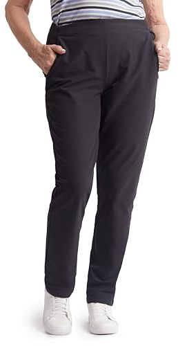 Rohan Women's Wanderers Everyday Walking Trousers, Lightweight Elasticated Stretchy Pants with Secure Pockets & UPF40+ Sun Protection - Black, 12 Long