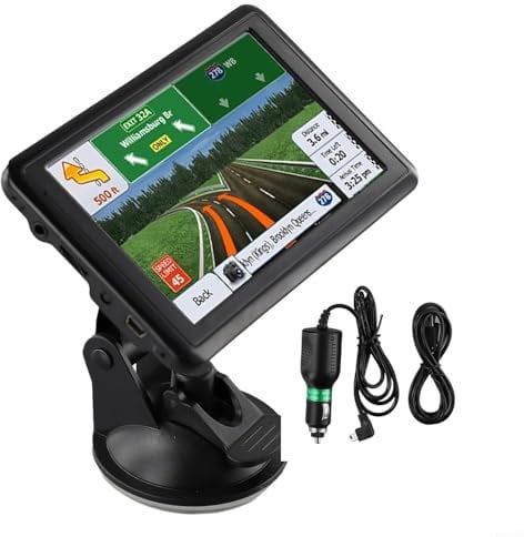 Car Sat Nav, 5 Inch GPS Navigator Touchscreen, Live Traffic Map For Car Truck Navigation, UK Ireland Maps Lifetime Free Update,Lane Guidance