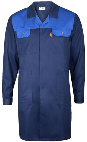 True Face Men's Work Jacket - Durable Canvas Shirt Jacket, Classic Long-Lasting Utility Coat, Rugged Outdoor Overall Design, Heavy-Duty Workwear for Construction, and Casual Use Navy - Overall S