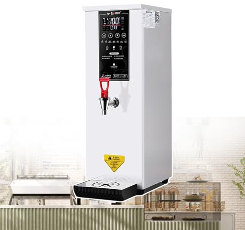 smafoseedding Stainless Steel Catering Hot Tea Urn 40 Litre Commercial Coffee Urn - Commercial Hot Water Boiler for Cafe, Office, Sports Club - Instant Hot Water Dispenser and Drink Machine