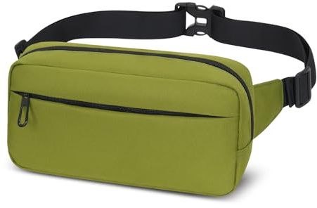 Bauchtasche Gürteltasche Herren Damen mit Großes Kapazität,wasserdichte Gürteltaschen mit verstellbarem Gürtel,Hüfttasche für Outdoor Running Walking Wandern Jogging (Grün)