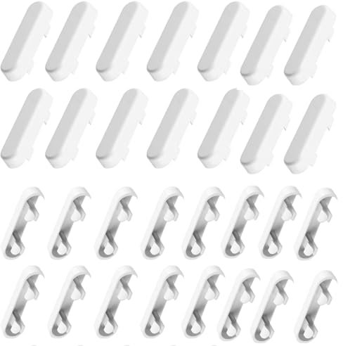 Xiciki 30 PCS Weep Hole Drainage Covers,Window Drainage Cover Caps, Window Vents UPVC Window Sill Covers, Replacement Drainage Caps (White)