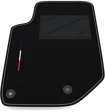Automatte nur auf der Fahrerseite, 1 Stück, kompatibel mit Opel Mokka 2021-2025 | 1 maßgeschneiderter Teppich, Frankreich-Flagge