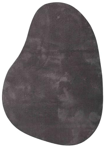 vidaXL Teppich HUARTE Anthrazit 120 x 170 cm Polyester | Super angenehm unter den Füßen, Coole Wellenform für moderne Vibes, Waschbares Material macht's leicht, sauber zu halten