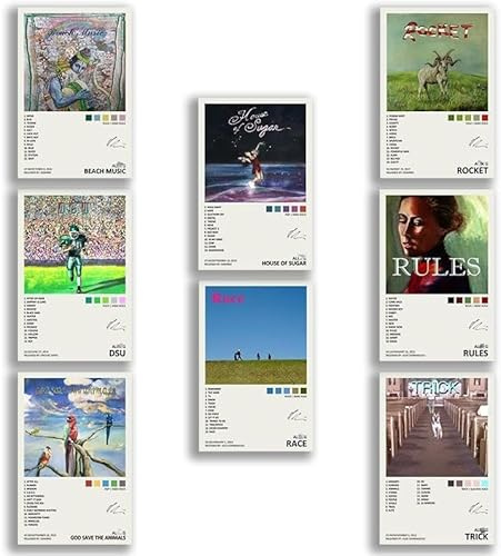 FDSFE Alex Poster G, Musikalbumcover, signiert, limitiert, Leinwandposter, ungerahmt, 20 x 30 cm, 8 Stück