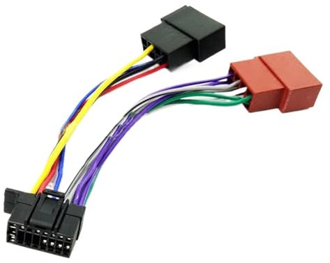 arnés de cableado estéreo Arnés de cableado ISO for Radio estéreo de Coche de 16 Pines, Compatible con SO-NY, for radios 2013+, Conector ISO for CDX 1000 y CDX 7100.