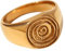Vdaxvme Markante Ringe Fingerabdruck Ringe Statement Ringe Edelstahl Textur für Geschenke und besondere, 2.73x1.56in, Edelstahl