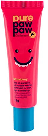 Pure Paw Paw Australian Ointment with Strawberry to Smooth and Soothe, Suitable For Lips, All Skin Types and Makeup 15g