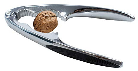 TRIXES Nussknacker aus Metall, Nussknacker-Öffner mit Gummigriffen, strapazierfähiger Nussknacker, Küchenzubehör, rutschfest, Schalenknacker für Meeresfrüchte, Küchenzubehör, Kochutensilien