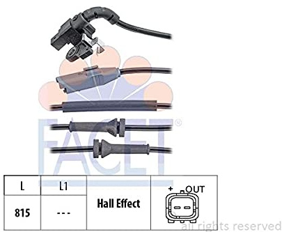 FACET ABS-Sensor 21.0150 815mm