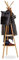 Relaxdays Garderobe mit Ablage, dreiarmiger Bambus Kleiderständer mit 6 Haken, Kleiderablage HxBxT: 171x50x50cm, natur