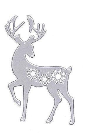 Kalttoy Scrapbooking Stanzschablone Weihnachten Hirsch Stanzen Schneiden Schablonen Stanzformen, für Sizzix Big Shot/Cricut Cuttlebug/und andere Stanzmaschine