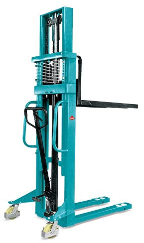 Ameise Hydraulik-Stapler PSM | 1.000 kg Tragkraft | 2.000 mm Hubhöhe | 1.100 mm Gabellänge | 2-Fach-Teleskop-Hubgerüst | Hochleistungs-Hydraulikpumpe | Hochhubwagen manuell