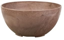 Artstone - Bowl Fiona - 25x12 - Eiche - Blumentopf für innen und außen - mit Drainagesystem