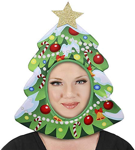 Creative Christmas Hat Funny Christmas Tree Lucky Bag Headgear Xmas Party Supplies Accessories Headwear Role Play Stage Performance Props Novelty Santa Costume Cosplay Decorations