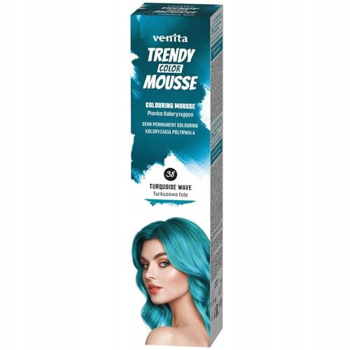 Venita Trendy Color Mousse Haarfärbemittel, 38 Türkis, 75 ml