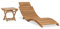 Festnight Klappbare Sonnenliege mit Tisch Holz-Sonnenliege Holzliege Geschwungen Hollywoodliege Klappbar Gartenliege Liegestuhl Lounge-Set Gartenmöbel Massivholz Teak