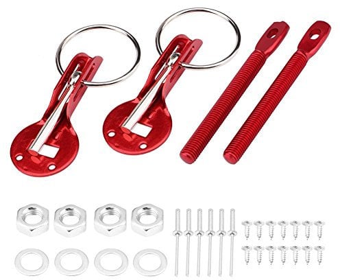 mumisuto Motorhauben-Pin-Lock-Kit Universal für Rennsportwagen (rot)