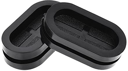 sourcing map 4 Stk. Gummitülle Oval Doppelseitige Befestigung Größe 27x13 mm für Drahtschutz